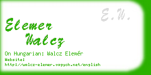 elemer walcz business card